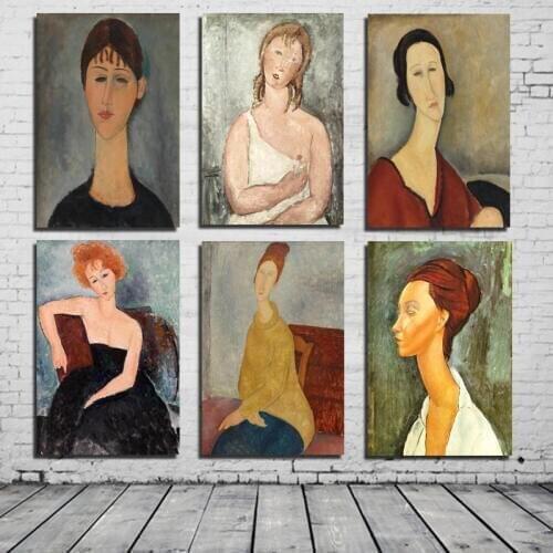 Amedeo Modigliani Best Canvas Painting Print Living Room Home Decoration Artwork Modern Wall Art Oil Painting Posters Pictures