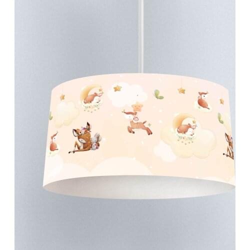 Bambi FamilyBoy Printing Patterned Kids Baby Room Bedroom Light Pendant Lamp Chandelier