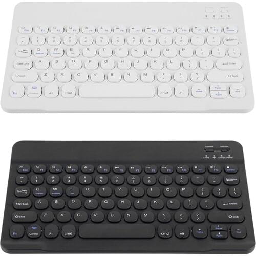 Bluetooth Wireless Keyboard Mobile Phone Tablet Pc 10 Inch Wireless Bluetooth Keyboard Ultra-thin Round Cap Bluetooth Keyboard
