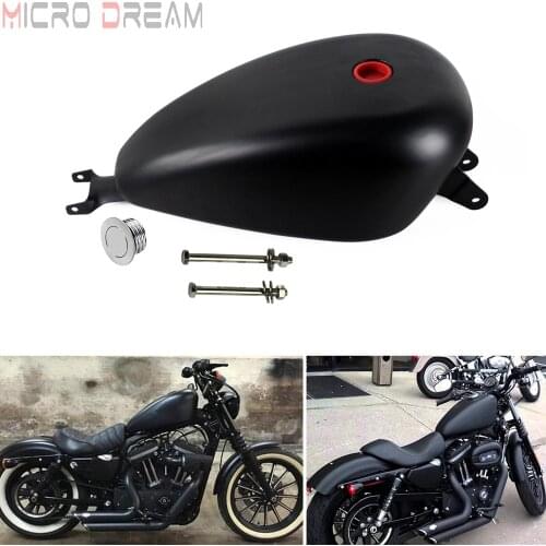 Matte Black 3.3 Gallon EFI Fuel Gas Tank For Harley Sportster 883 1200 XL883L XL883R XL883C XL883N XL1200S XL1200R XL1200N 07-17