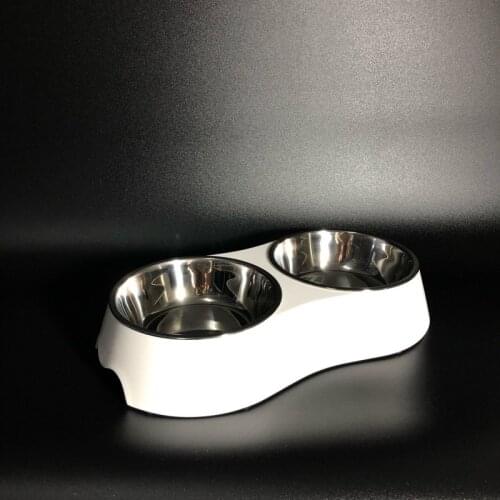 Pet Dog Cat Double Bowls Food Feeders Bowl Feeding Water Fountain Puppy Feeder Pets Dogs Cat Dog Supplies PDCA703