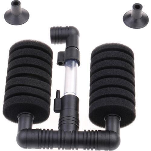 Single/Double Head Aquarium Filter Fish Tank Air Pump Skimmer Biochemical Sponge Filter Filtration hot Aquatic Pets Accessories