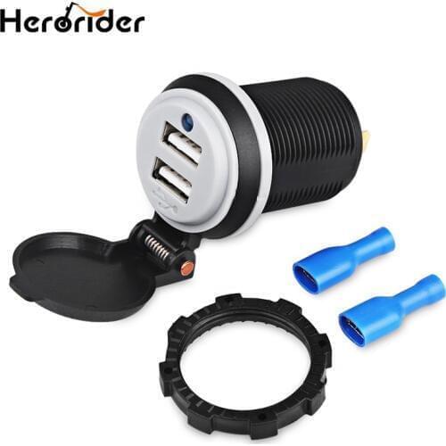 Herorider Car Boat Motorcycles Modified Car 5V 4.2A Dual USB Car Socket Charger Adapter Power 2 Ports 12V Motorcycle USB Socket