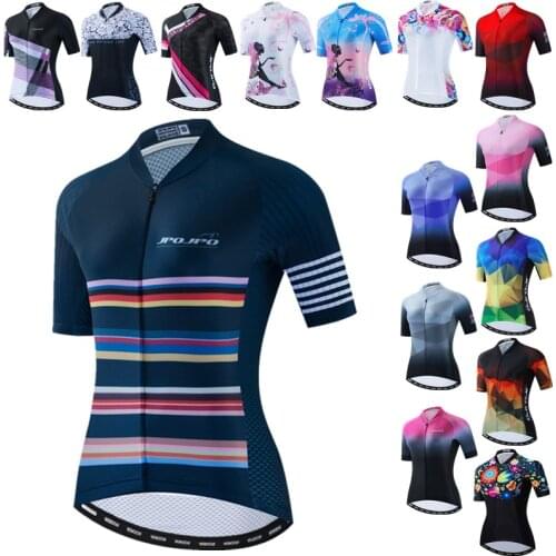 JPOJPO Women Cycling Jersey Short Sleeve MTB Bike Jersey Tops Mountain Bicycle Clothing Breathable Pro Cycling Shirt Cycle Wear