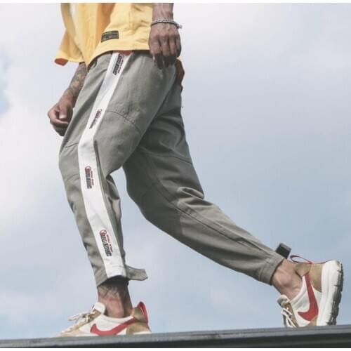 Summer personality fashion mens thin pants casual harem pant men feet trousers pantalones hombre cargo pantalon homme korean