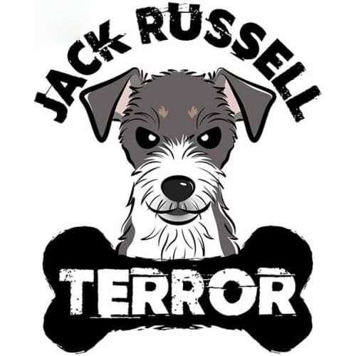 Cartoon Funny Terrier Dog Personality Car Sticker Fashion Decal Occlusion Scratch Decals Decoration Vinyl High Quality Kk13*13cm