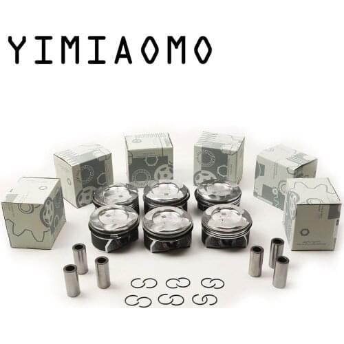 6pcs Pistons & Rings Set 22mm 88mm A2760306517 For Benz X218 C218 A207 C292 W166 X166 V251 R231 W222 M276.824 3.0T V6 2760300700