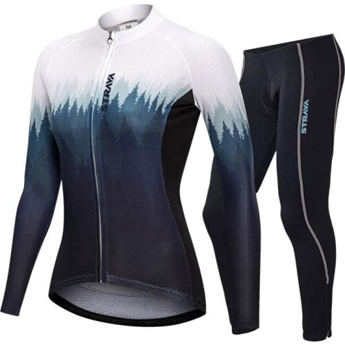 A new 2021 STRAVA bike long suit tight quick-drying cycling jerseys for women sponge cushion