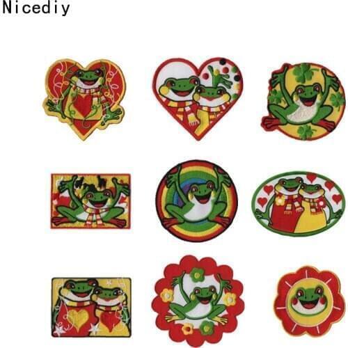 Oeteldonk Embleem Full Embroidered Frog Carnival for Netherland Iron on Patches for Clothing Stripe Embroidered Patch Applique