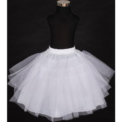 Wholesale In Stock Petticoats Three Layer Net White Dress Petticoat Cheap Crinolines Underskirt