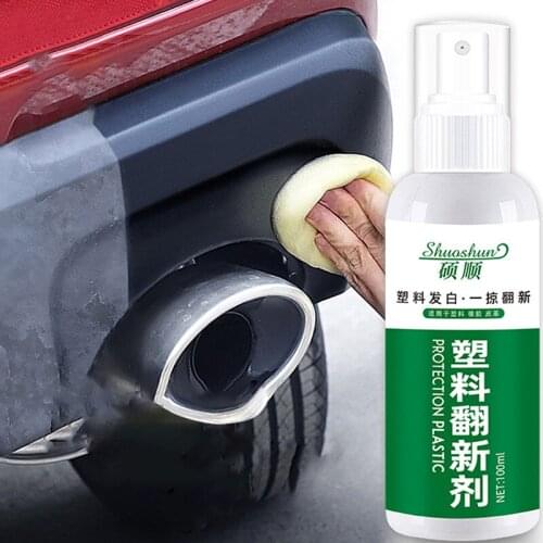 100ml Plastic Parts Retreading Agent Wax Instrument Panel Auto Interior Auto Plastic Renovated Coating Car Light Cleaner