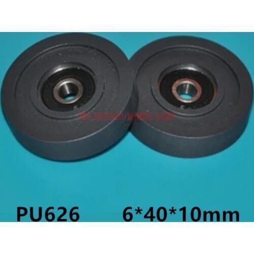 2019 Direct Selling Real Miniature Bearings 6*40*10 Rubber Coated Pu Wheel Polyurethane Mute Bearing 626