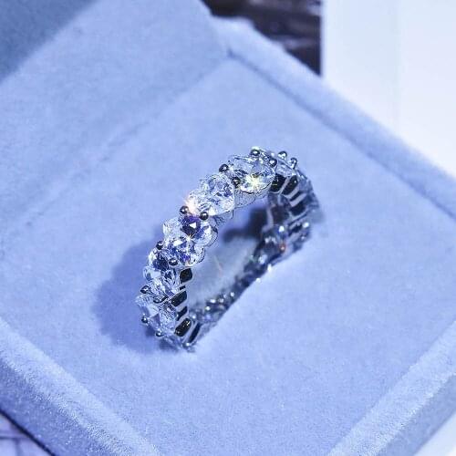 QTT Luxury 925 Sterling Silver Rings For Woman AAA Cubic Zirconia Finger Ring Wedding Promise Ring Jewelry Accessories