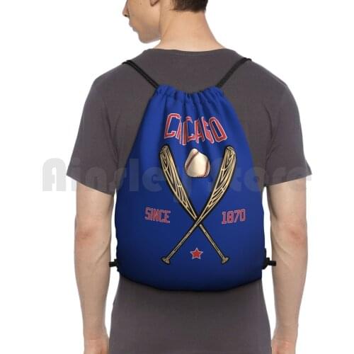 Establishment-Baseball Design Backpack Drawstring Bag Riding Climbing Gym Bag Baseball Sport Sports Team Professional Name