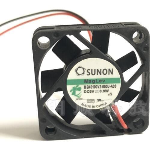 SUNON MB40100V2-000U-A99 Server Cooling Fan DC 5V 0.90W 40x40x10mm 2-wire