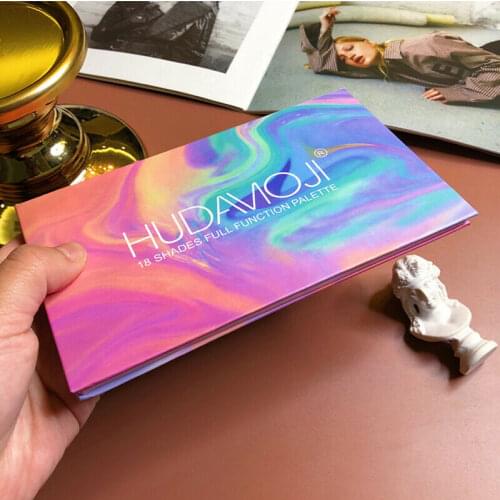 HUDAMOJI Pearlescent Glitter Eye Shadow 18 Colors Pigment Eye Shadow Palette Matte Shimmer Eyeshadow 1pcs colorful makeup