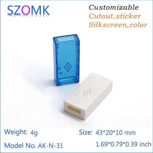 USB shell new project box for diy housing outlet box (6 pcs) 43*20*10mm hot selling small enclosure box, instrument enclosure