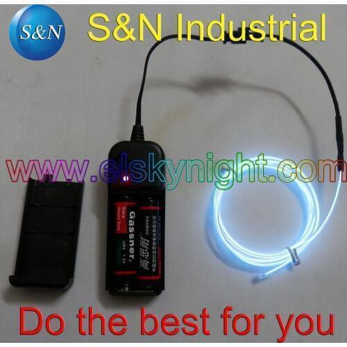 High quality el wire el strip el tape white 1meter with EL controller free shipping