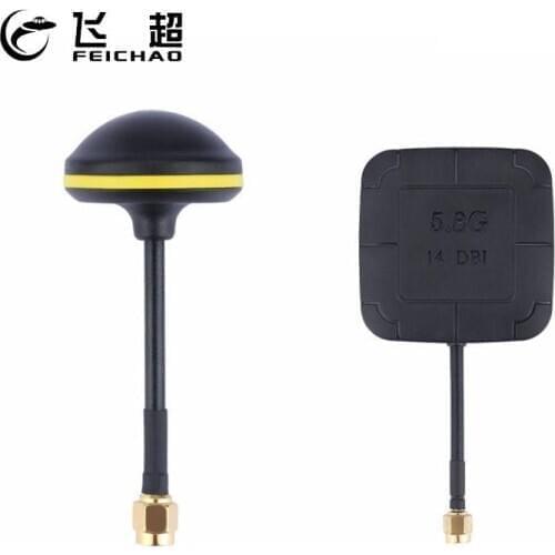 FEICHAO FPV Receiver Spare Parts 5.8G 14DBI High Gain Flat Panel & Mushroom FPV Antenna RP-SMA for FPV Drone RC Quadcopter