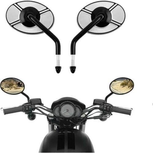 Motorcycle 8mm Rear View Mirror For Harley Touring Road King Street Electra Glide Dyna XL Sportster XL883 Cruiser Bagger Chopper