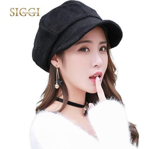 FANCET Winter Berets Hats For Women Solid Embroider Soft Lining Adjustable Wool Vintage Hats Women Caps Chapeau Female 89095