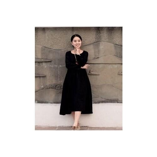 2018 Summer New Arrival Pure Cotton Dress Loose Dress Simple Women Dress17501