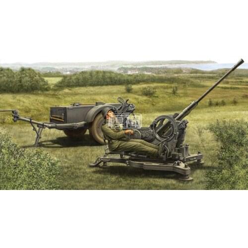 1:35 Germany 2cmFlak38 Anti-aircraft Artillery Gun Anti-aircraft Gun Military Assembly Model