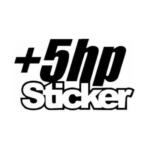 18X10 CM +5 HP Sticker Vinyl Decal Car Sticker JDM Truck Window Funny Drift Black/Silver N808