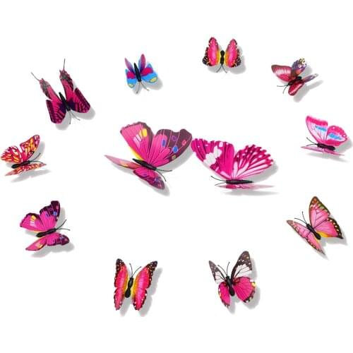 2 stick methods 3d wall stickers DIY poster Stickers butterflies wall stickers for kids rooms home decor home decoration