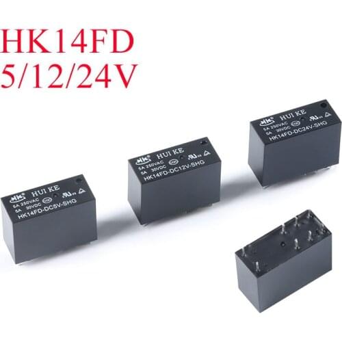 2PCS/LOT Relay HK14FD-DC5V DC12V DC24V-SHG 5A 8PIN HK14FD-DC5V-SHG HK14FD-DC12V-SHG HK14FD-DC24V-SHG