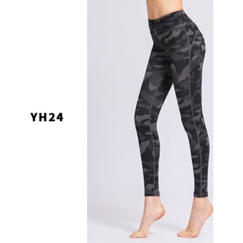 2021 Fitness Yoga Pants Quick Dry Leggings High waist Training Pants Gym Sports Tights Tummy Control Print Trousers S-XL Pants