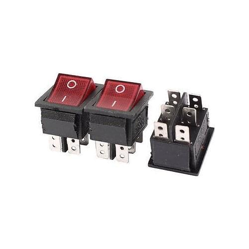 3 x AC 250V/15A 125V/20A Single Pole Double Throw I/O Rocker Switch