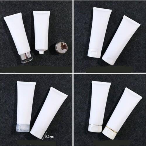 300x 100g empty frosted white plastic soft tube for cosmetics packaging,100ml sample container bottles ,cream cosmetic container