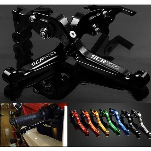 CNC Motorcycle Motor Accessories Adjustable Folding Foldable Extendable Brake Clutch Levers For Yamaha SCR950 2017 2018 SCR 950