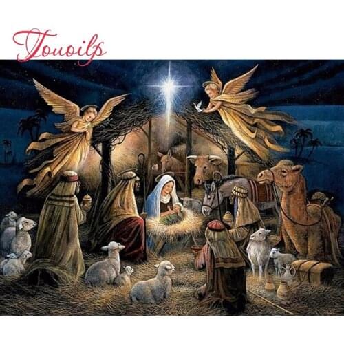 5D DIY diamond embroidery Jesus was born diamond painting Cross Stitch full spuare drill Rhinestone mosaic home decoration gift