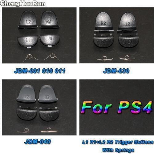 ChengHaoRan For Sony PS4 Pro Slim Controller L1 R1+L2 R2 Trigger Buttons+Springs Tool Replacement,JDM-001 011 JDS-030 040