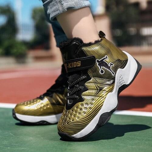 New High Quality Children Sport Shoes Outdoor Boy Jordan Shoes Top Soft Non-slip Kids Sneakers Thick Sole Boys Basketball Shoes