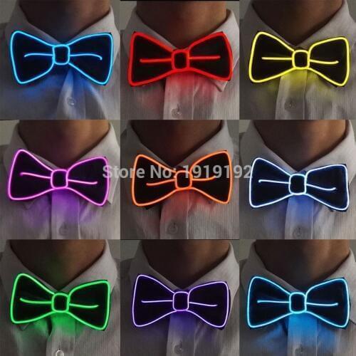 For DJs,ELbow Tie for party ,bar,club, Steady on Driver 10 Color Fashion Design Glowing Flashing LED Bow Tie electroniC