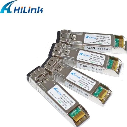 DWDM 10G ZR C17-C61 1563.86-1528.77nm DWDM 80KM SFP+ 10G Transceiver Optical Module