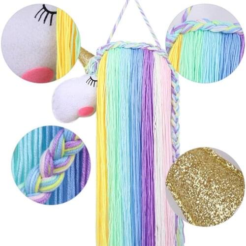 Unicorn Mermaid Rainbow Wig Display Belt Childrens Hairpin Headdress Jewelry Leather Storage Belt A Variety of Options