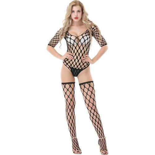 Elasticity Lenceria Sexy Lingerie Hot Mesh Baby Doll Dress Erotic Lingerie For Women Sex Costumes Fishnet Underwear W8974