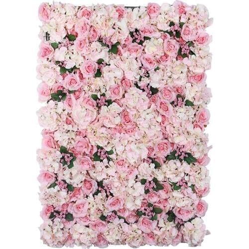 40x60cm Rose Hydrangea Flower Wall European Style Artificial Flowers For Wedding Decoration Background arrangement Decor Fleurs
