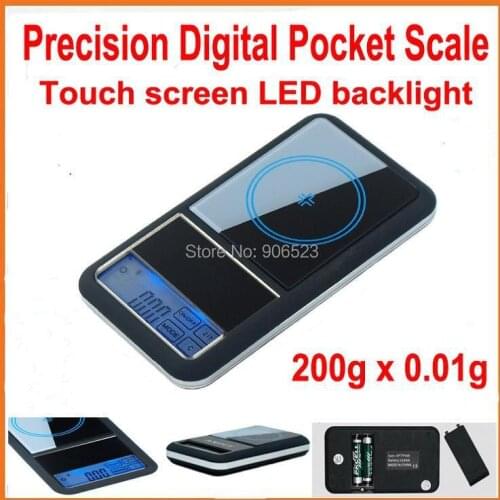Touch Screen APTP446 200g x 0.01g Pocket Electronic Digital Diamond Jewelry Gem Scale Counting Function, Weighing Balance