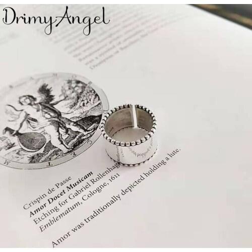 Punk Fancy Silver Color Smooth Rings for Women Men Large Adjustable Size Rings aneis