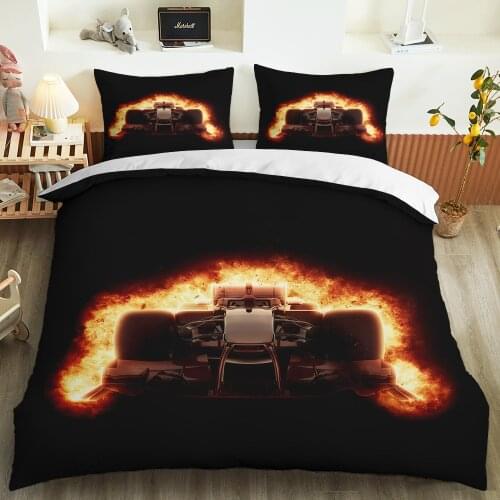 3D Luxury Racing Cars Bedding set 2/3 Pcs Boys Bedroom Decor Duvet Quilt Cover Pillowcase King Queen size for Adults teens