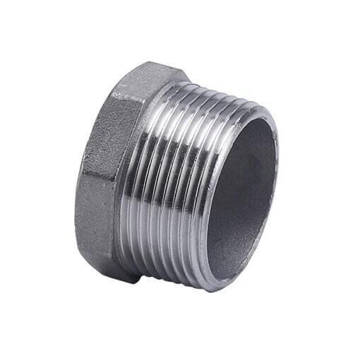 1/8" 1/4" 3/8" 1/2" 3/4" 1" 1-1/4" 1-1/2" NPT Male 304 Stainless Steel End Cap Plug Hex Head Pipe Fitting Connector