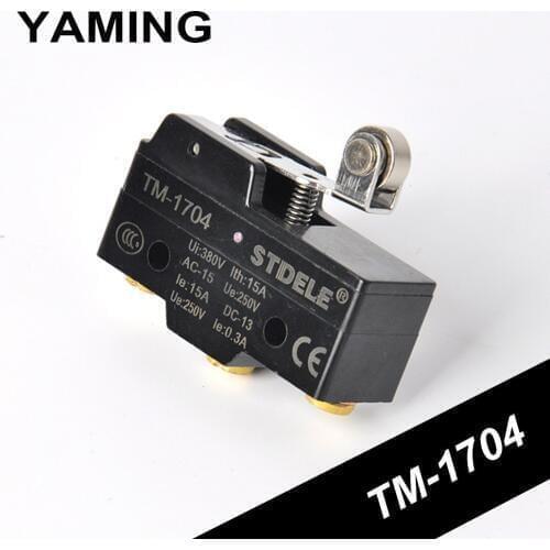 Limit Switch Black Hinge 1NO 1NC Silver contact Roller Stroke Fretting Switch TM-1704 ( Replace LXW5-11G2 ) (5PCS)