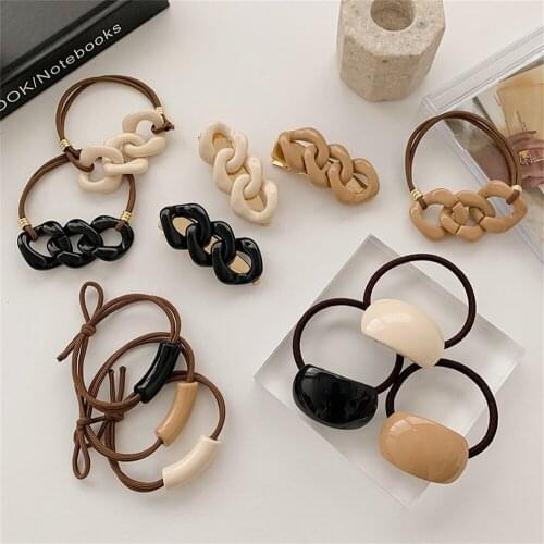 Korea Women Hair Ropes Ring Temperament Hair Bands Elastic Rubber Band Ponytail Holder Gum For Hair Ties Scrunchies Hairband New