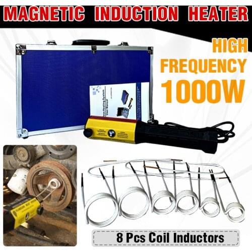 1000W 110V/220V Magnetic Induction Heater 8 Coils Bolt Heat Remover Tool Kit Flameless Induction Heater Disassembly Repair Tool