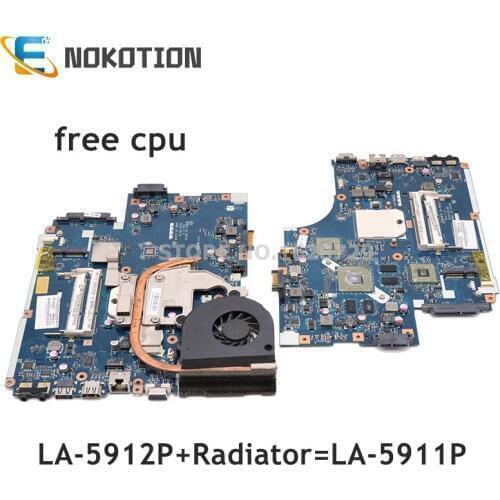 NOKOTION MBPTQ02001 MBNA102001 LA-5912P For Acer aspire 5551 5552 5551G 5552G PC Motherboard compatible With LA-5911P free cpu